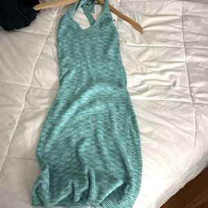 mid length turquoise dress